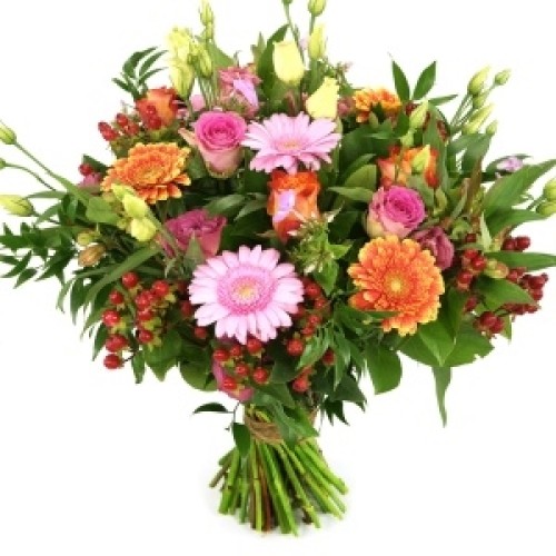 Dearest mom bouquet Orange and pink